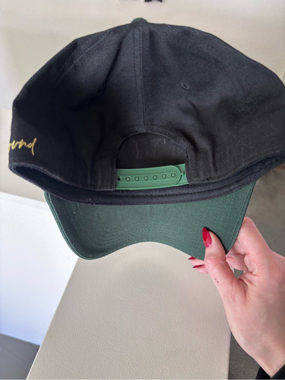 True Brvnd - upside down Dallas Two-Tone Baseball Cap - Black & Forest Green - Picture 3 of 6